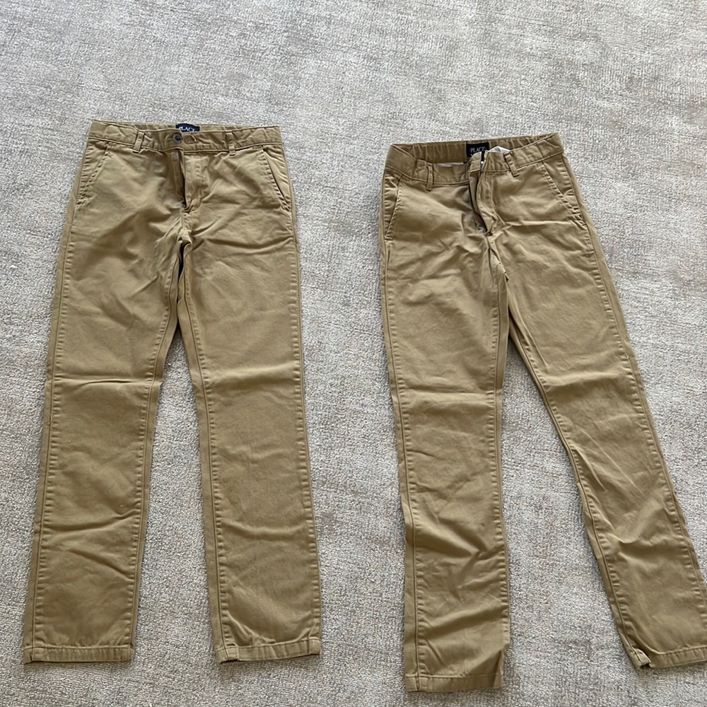 Bundle of 2 Boys Children’s Place Khaki Uniform Pants Size 12